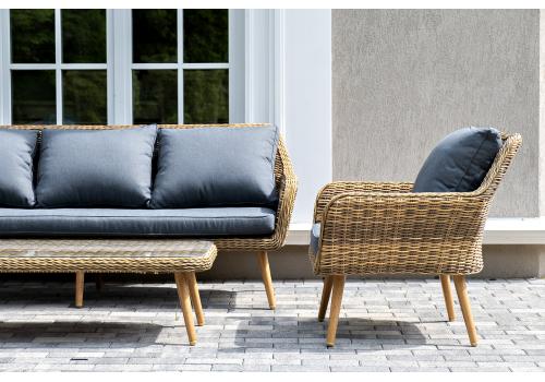  "Прованс" лаунж-зона плетеная из искусственного ротанга, цвет соломенный, фото 9 