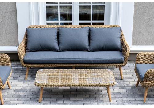  "Прованс" лаунж-зона плетеная из искусственного ротанга, цвет соломенный, фото 10 