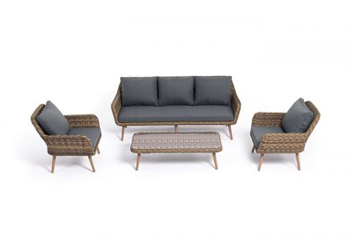  "Прованс" лаунж-зона плетеная из искусственного ротанга, цвет соломенный, фото 20 