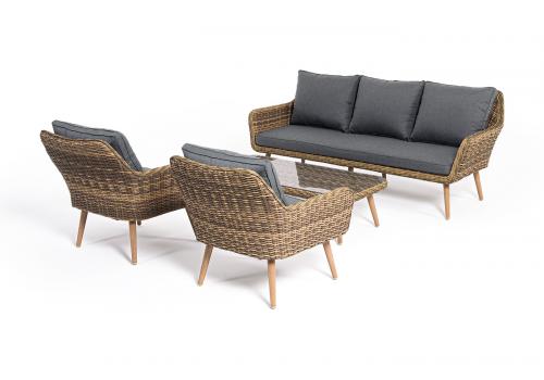  "Прованс" лаунж-зона плетеная из искусственного ротанга, цвет соломенный, фото 21 