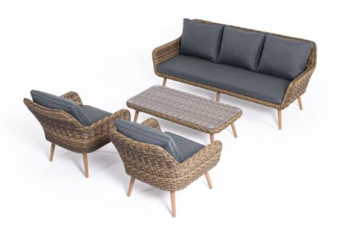  "Прованс" лаунж-зона плетеная из искусственного ротанга, цвет соломенный, фото 22 