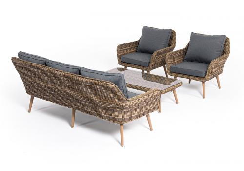  "Прованс" лаунж-зона плетеная из искусственного ротанга, цвет соломенный, фото 24 