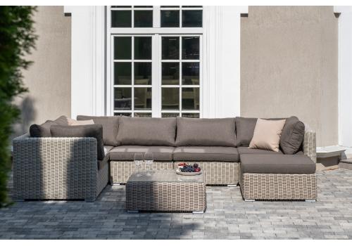  "Лунго" трансформирующаяся лаунж-зона из искусственного ротанга, цвет бежевый, фото 4 