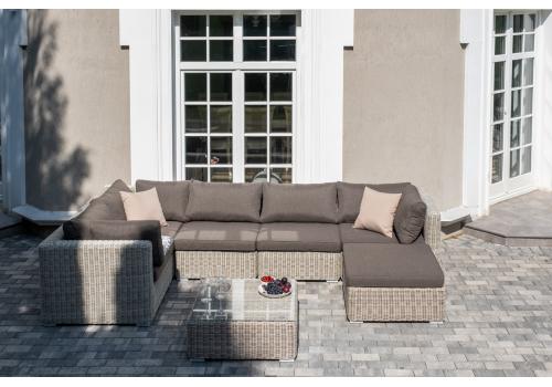  "Лунго" трансформирующаяся лаунж-зона из искусственного ротанга, цвет бежевый, фото 5 