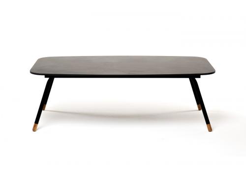  "Верона" журнальный стол из HPL 120х65, H40, каркас черный муар, цвет столешницы "серый гранит", фото 2 