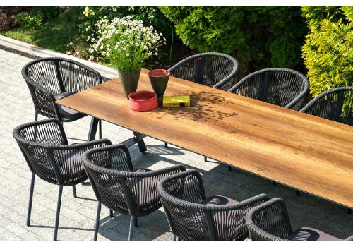  "Куба" обеденная группа на 10 персон, стол HPL "дуб", круглый роуп, фото 3 