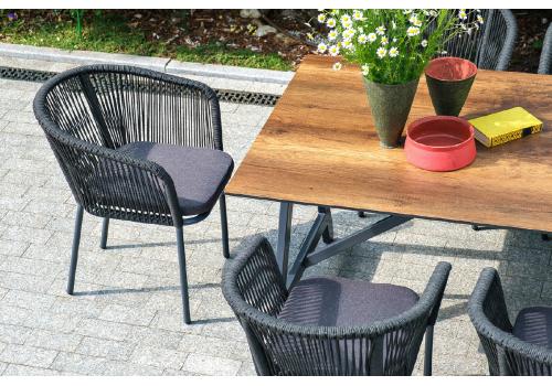  "Куба" обеденная группа на 10 персон, стол HPL "дуб", круглый роуп, фото 5 