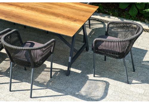  "Куба" обеденная группа на 10 персон, стол HPL "дуб", круглый роуп, фото 7 