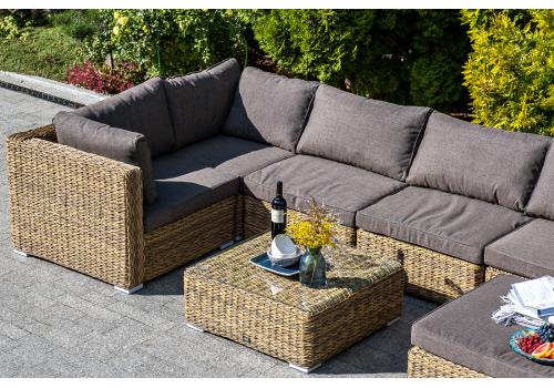  "Лунго" модуль диванный прямой с подушками, цвет соломенный (гиацинт), фото 12 