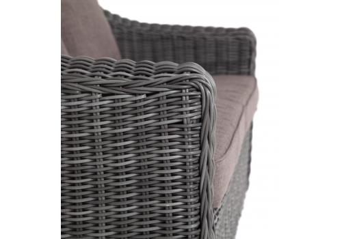  "Кон Панна" диван из искусственного ротанга двухместный, цвет графит, фото 2 