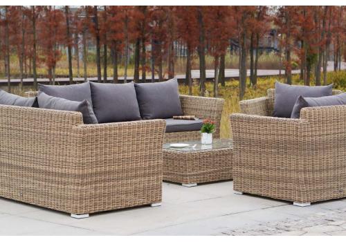  "Капучино Дабл" лаунж-зона из искусственного ротанга, цвет соломенный, фото 11 