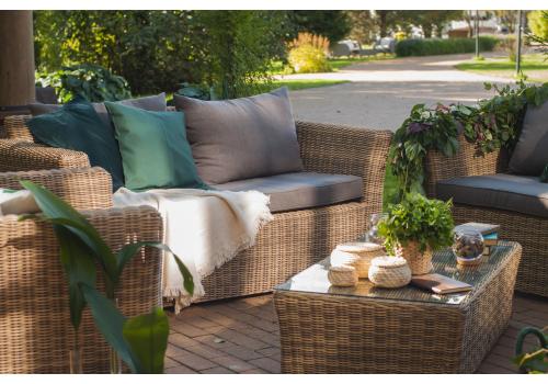  "Капучино Дабл" лаунж-зона из искусственного ротанга, цвет соломенный, фото 12 