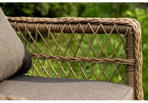  "Гранд Латте" лаунж-зона из искусственного ротанга, цвет соломенный, фото 59 
