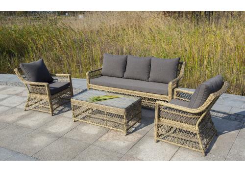  "Гранд Латте" лаунж-зона из искусственного ротанга, цвет соломенный, фото 71 