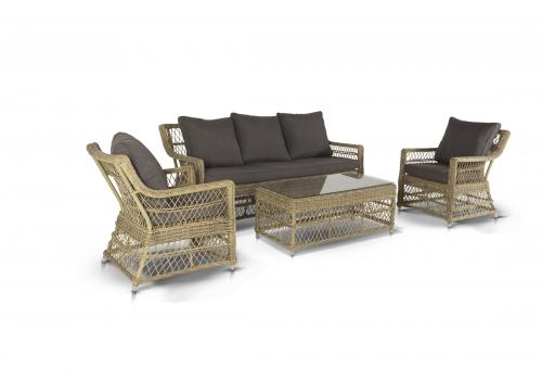  "Гранд Латте" лаунж-зона из искусственного ротанга, цвет соломенный, фото 75 