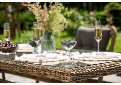  "Цесена" обеденная группа плетеная из искусственного ротанга, цвет соломенный, фото 21 