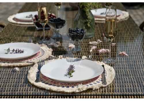  "Цесена" обеденная группа плетеная из искусственного ротанга, цвет соломенный, фото 25 