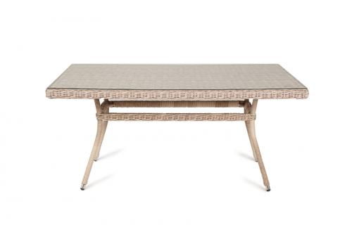  "Латте" плетеный стол из искусственного ротанга 160х90см, цвет бежевый, фото 2 