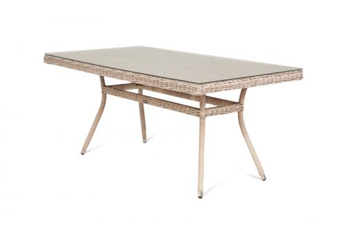  "Латте" плетеный стол из искусственного ротанга 160х90см, цвет бежевый, фото 3 