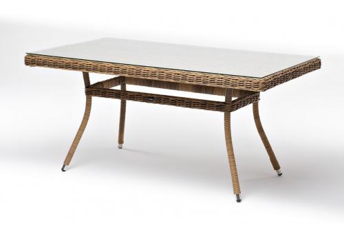  "Латте" плетеный стол из искусственного ротанга 140х80см, цвет соломенный, фото 1 