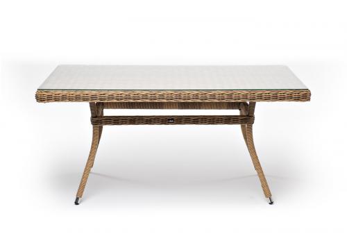  "Латте" плетеный стол из искусственного ротанга 140х80см, цвет соломенный, фото 2 