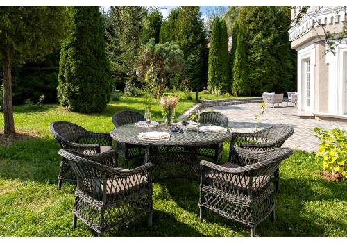  "Эспрессо–150 S" обеденная группа плетеная, цвет графит, фото 1 