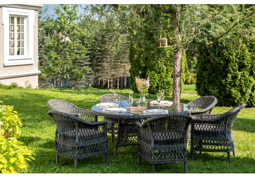  "Эспрессо–150 S" обеденная группа плетеная, цвет графит, фото 2 