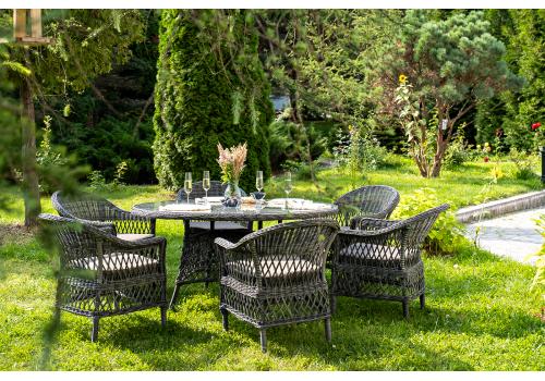  "Эспрессо–150 S" обеденная группа плетеная, цвет графит, фото 3 