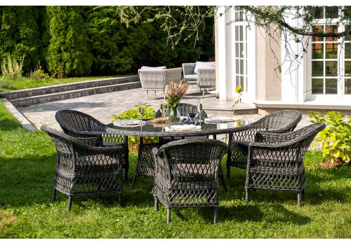  "Эспрессо–150 S" обеденная группа плетеная, цвет графит, фото 4 