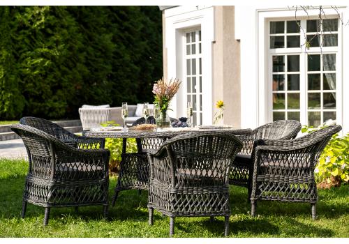  "Эспрессо–150 S" обеденная группа плетеная, цвет графит, фото 5 