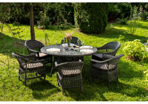  "Эспрессо–150 S" обеденная группа плетеная, цвет графит, фото 6 