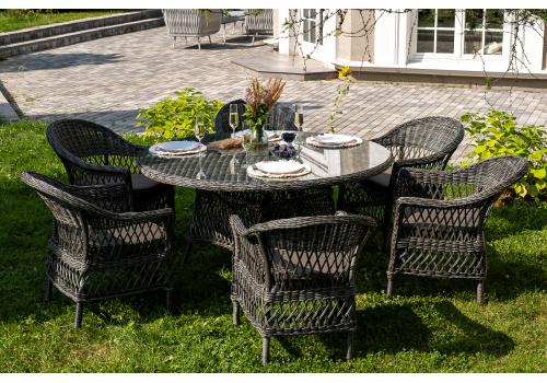  "Эспрессо–150 S" обеденная группа плетеная, цвет графит, фото 7 