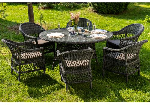  "Эспрессо–150 S" обеденная группа плетеная, цвет графит, фото 8 