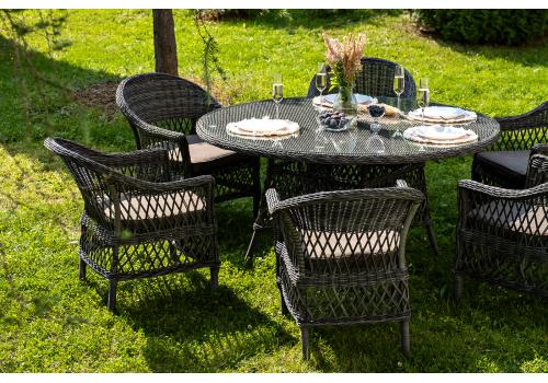  "Эспрессо–150 S" обеденная группа плетеная, цвет графит, фото 9 