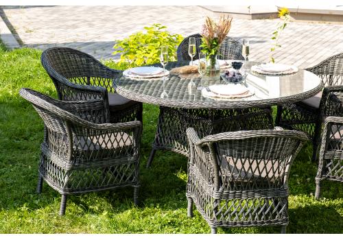  "Эспрессо–150 S" обеденная группа плетеная, цвет графит, фото 10 