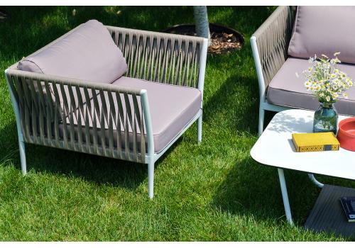  "Касабланка" лаунж-зона плетеная из роупа 4-местная, цвет серо-коричневый, фото 4 