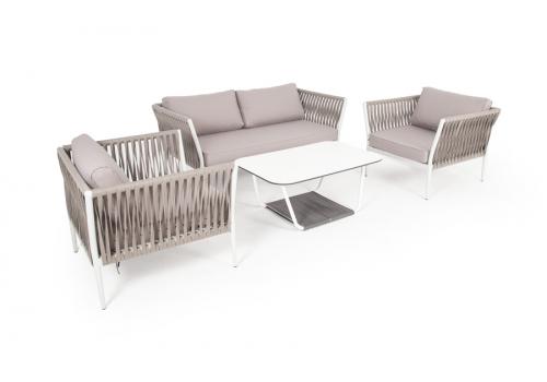  "Касабланка" лаунж-зона плетеная из роупа 4-местная, цвет серо-коричневый, фото 12 