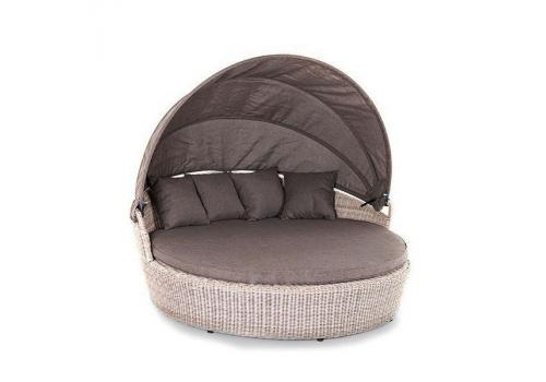  "Стильяно" плетеная кровать круглая, цвет бежевый, фото 1 