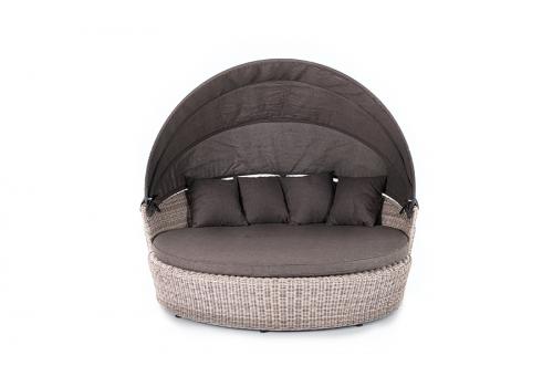  "Стильяно" плетеная кровать круглая, цвет бежевый, фото 2 