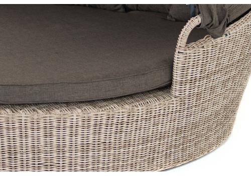  "Стильяно" плетеная кровать круглая, цвет бежевый, фото 3 