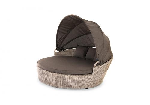  "Стильяно" плетеная кровать круглая, цвет бежевый, фото 4 