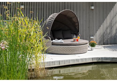  "Стильяно" плетеная кровать круглая, цвет бежевый, фото 6 