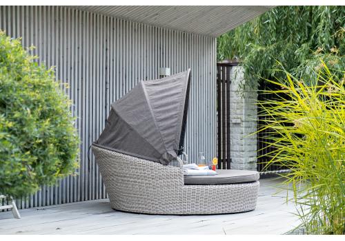  "Стильяно" плетеная кровать круглая, цвет бежевый, фото 11 