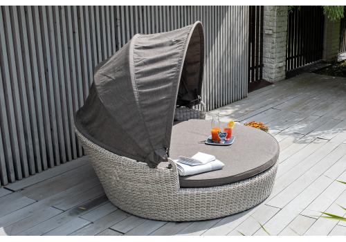  "Стильяно" плетеная кровать круглая, цвет бежевый, фото 12 