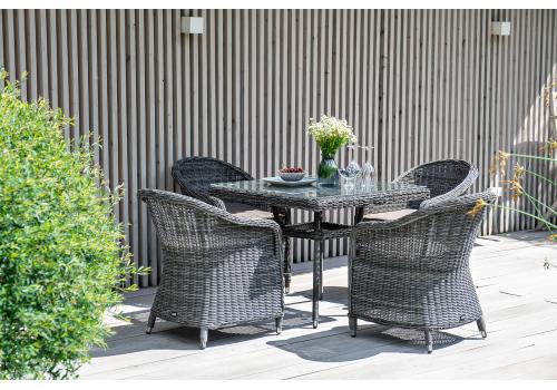  "Фредо" обеденная группа плетеная, цвет графит, фото 1 