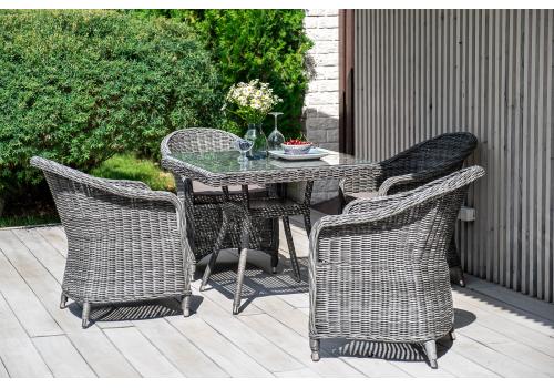  "Фредо" обеденная группа плетеная, цвет графит, фото 2 