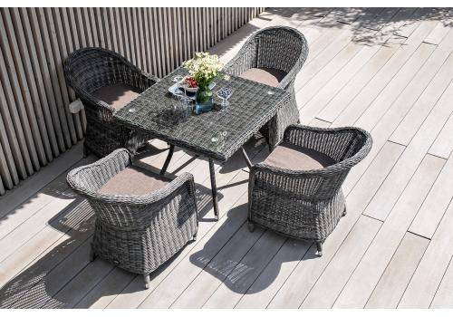  "Фредо" обеденная группа плетеная, цвет графит, фото 8 