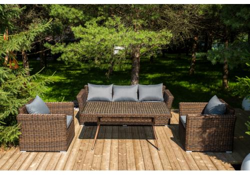  "Моккачино" обеденная группа из искусственного ротанга, цвет коричневый, фото 2 