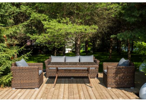  "Моккачино" обеденная группа из искусственного ротанга, цвет коричневый, фото 3 