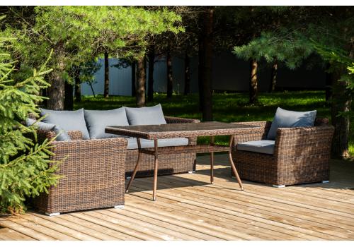  "Моккачино" обеденная группа из искусственного ротанга, цвет коричневый, фото 5 